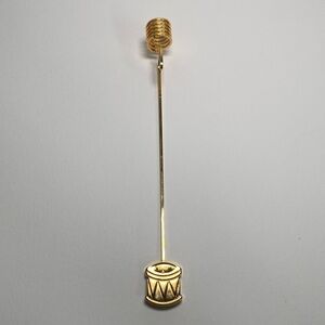Georg Jensen Gold Plated Candleholder Drum design by Andreas Made in Denmark